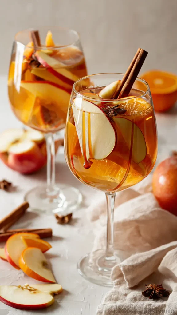 caramel apple cider sangria recipe