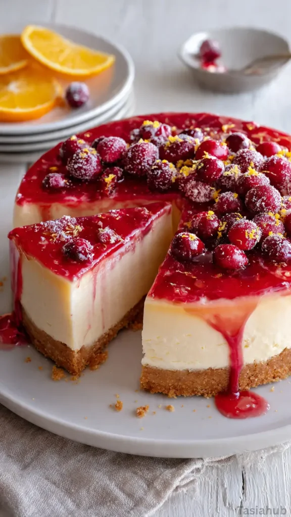 cranberry orange cheesecake