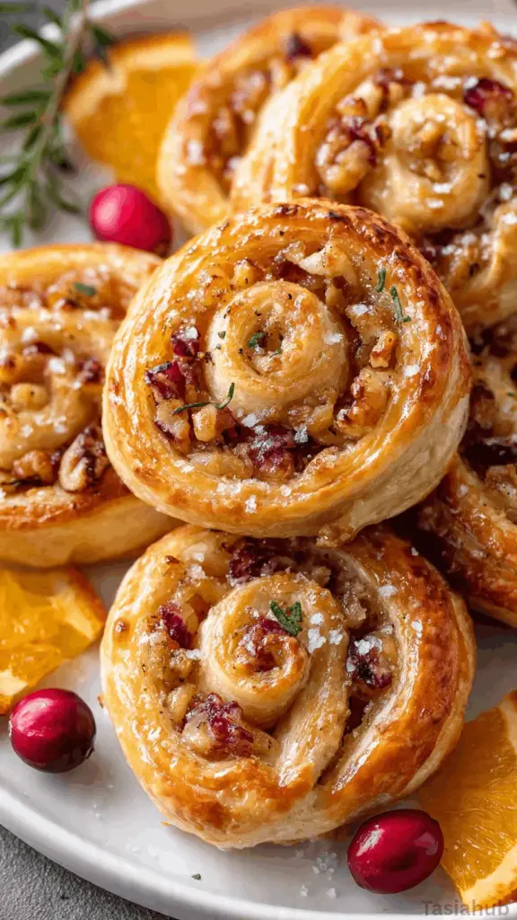 cranberry walnut pinwheels recipe