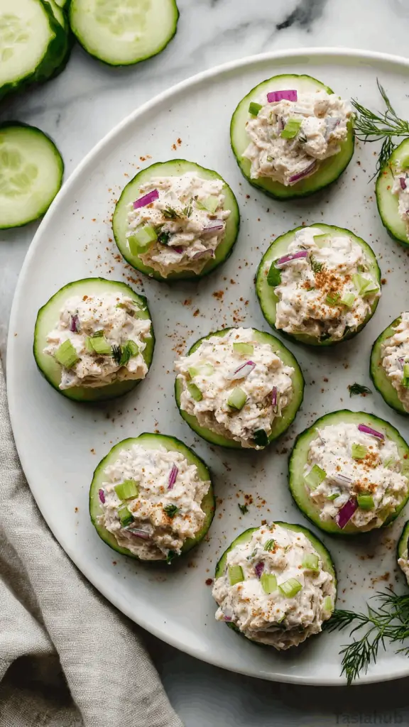 cucumber tuna bites