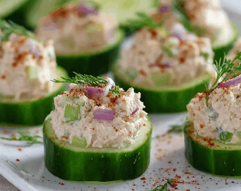 cucumber tuna bites