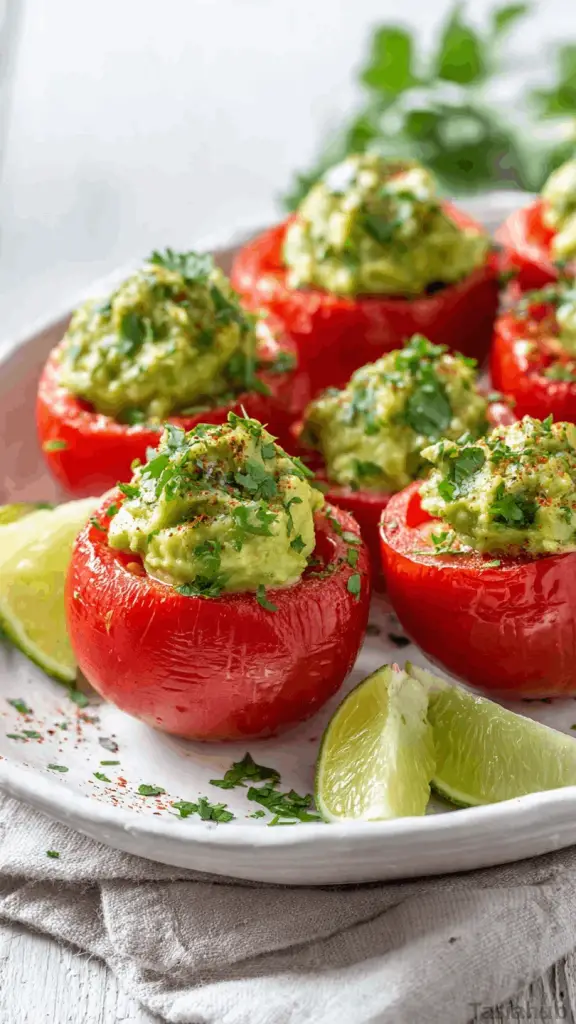 guacamole stuffed tomatoes recipe