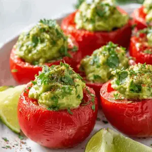 guacamole stuffed tomatoes