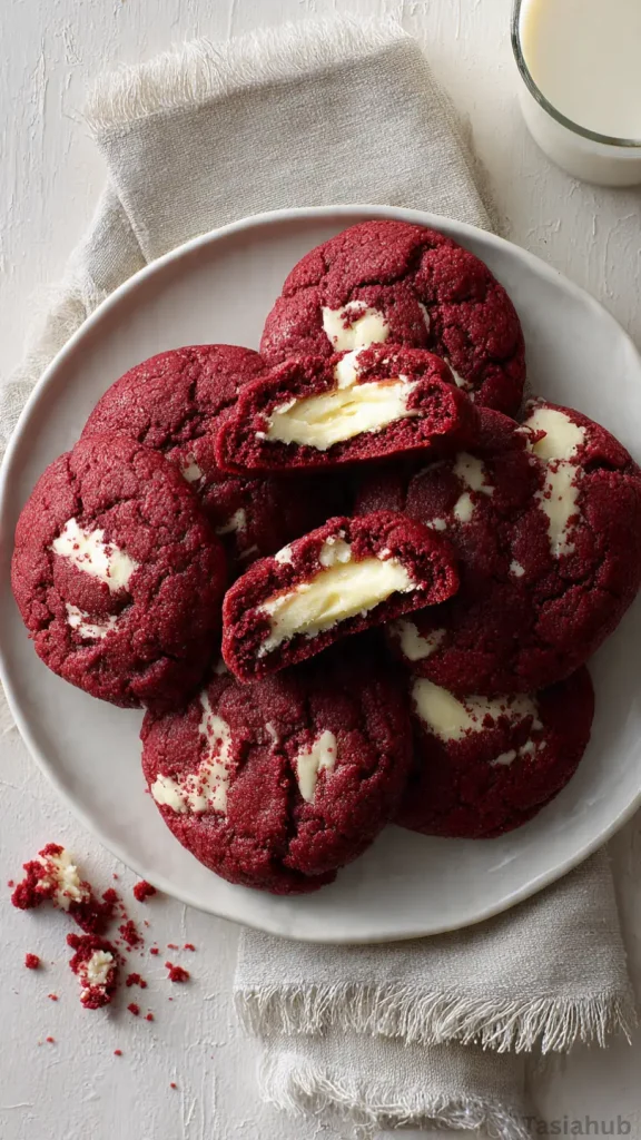 red velvet cookies with cream cheese filling
