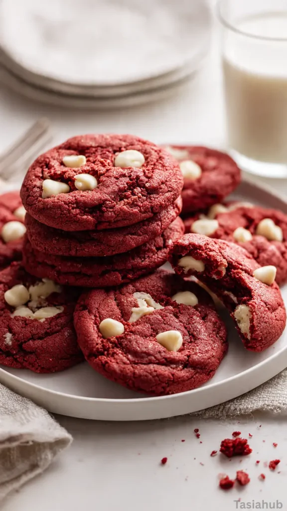 red velvet white chocolate chip cookies recipe