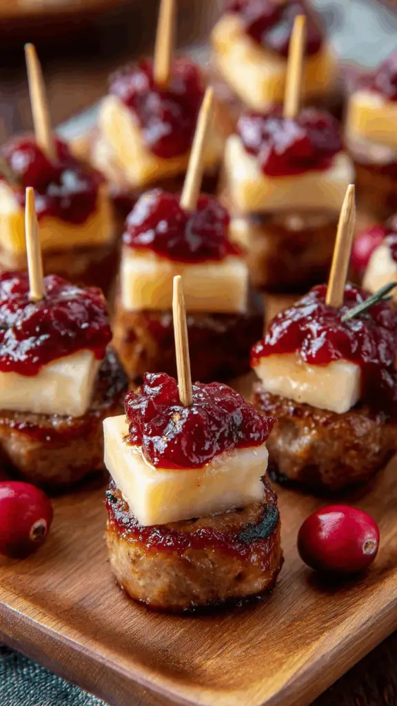 sheet pan smoked sausage cranberry bite