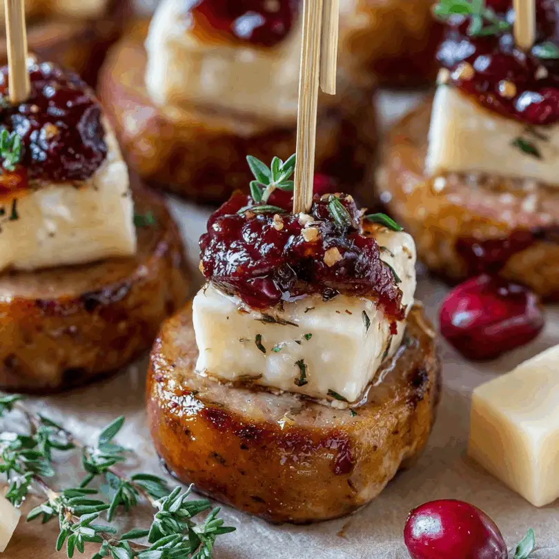 sheet pan smoked sausage cranberry bites