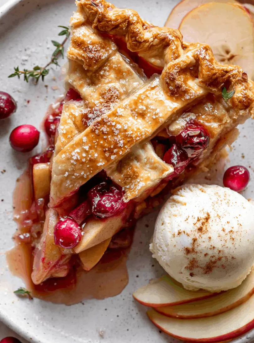 christmas cranberry apple pie