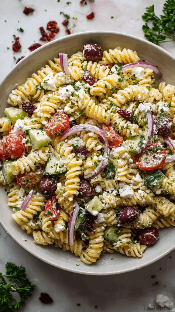 Christmas pasta salad