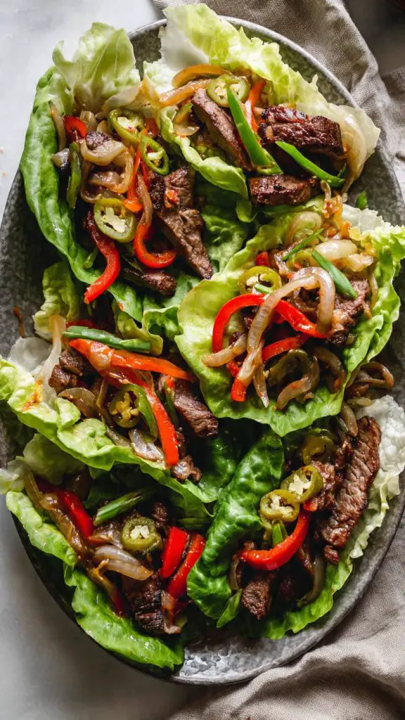Philly cheesesteak lettuce wraps 1