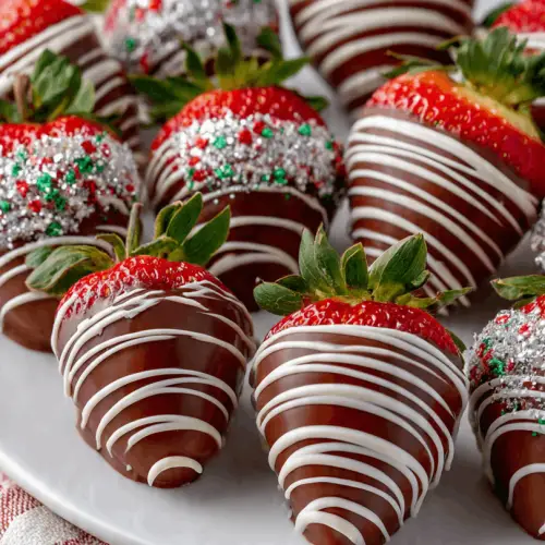 christmas chocolate covered strawberries