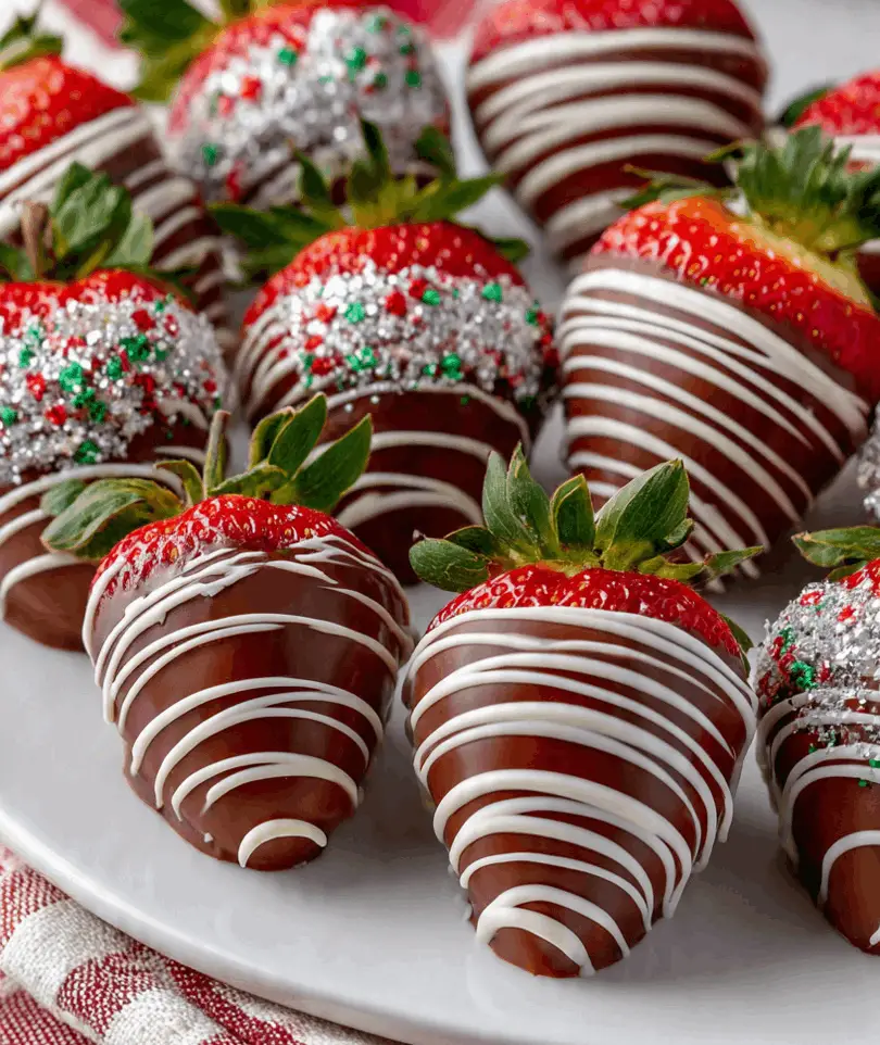 christmas chocolate covered strawberries