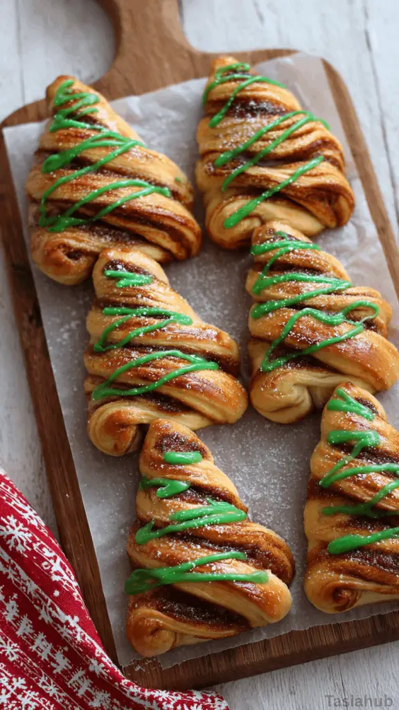 Xmas tree cinnamon rolls