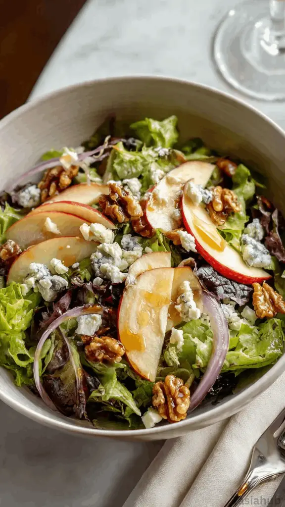 apple walnut and blue cheese salad