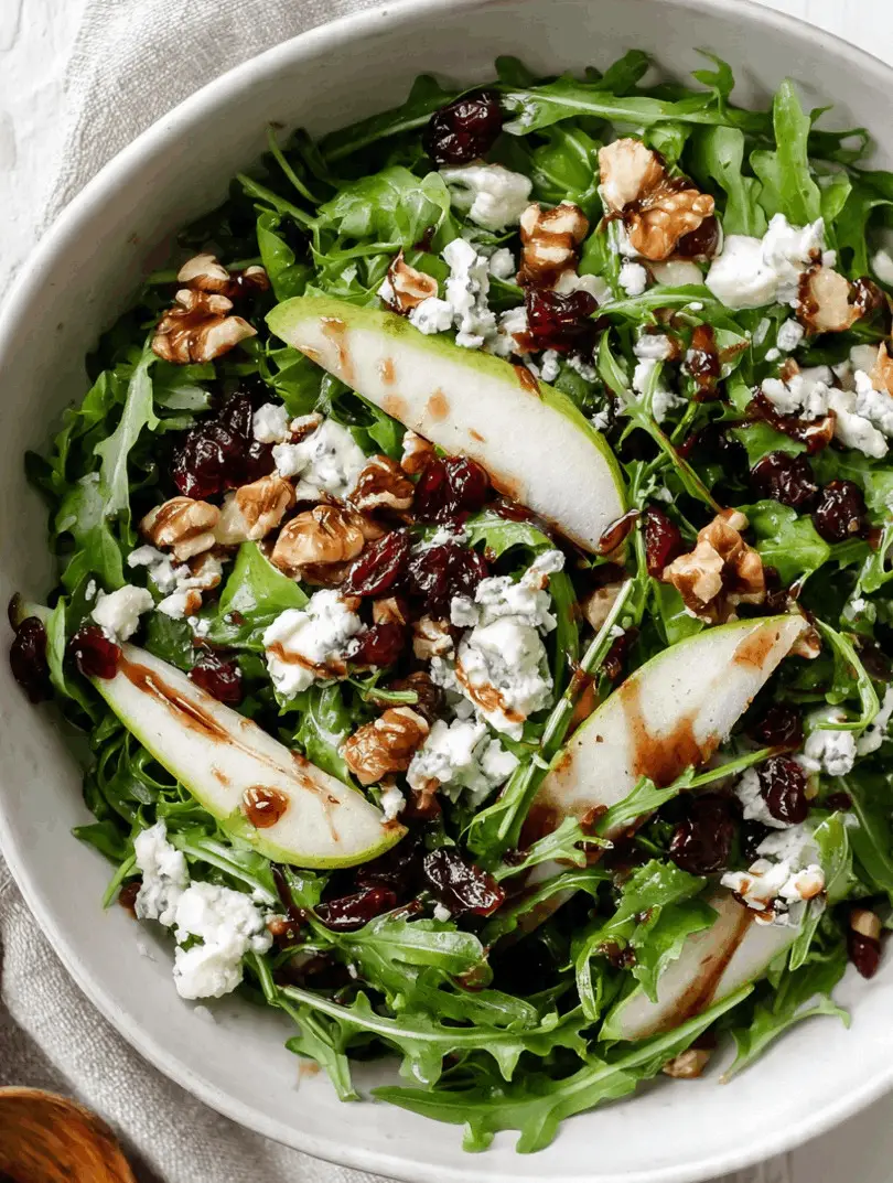 Arugula Pear Gorgonzola Salad