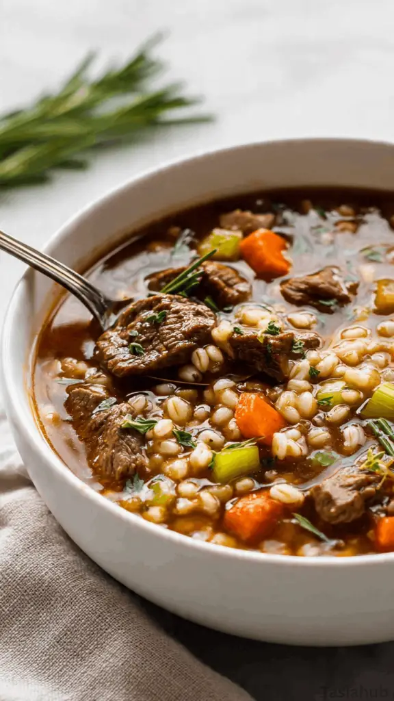 crockpot beef and barley soup