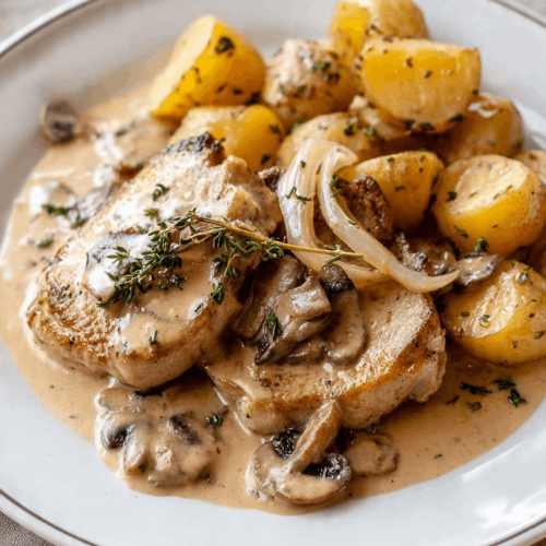 crockpot creamy pork and potatoes