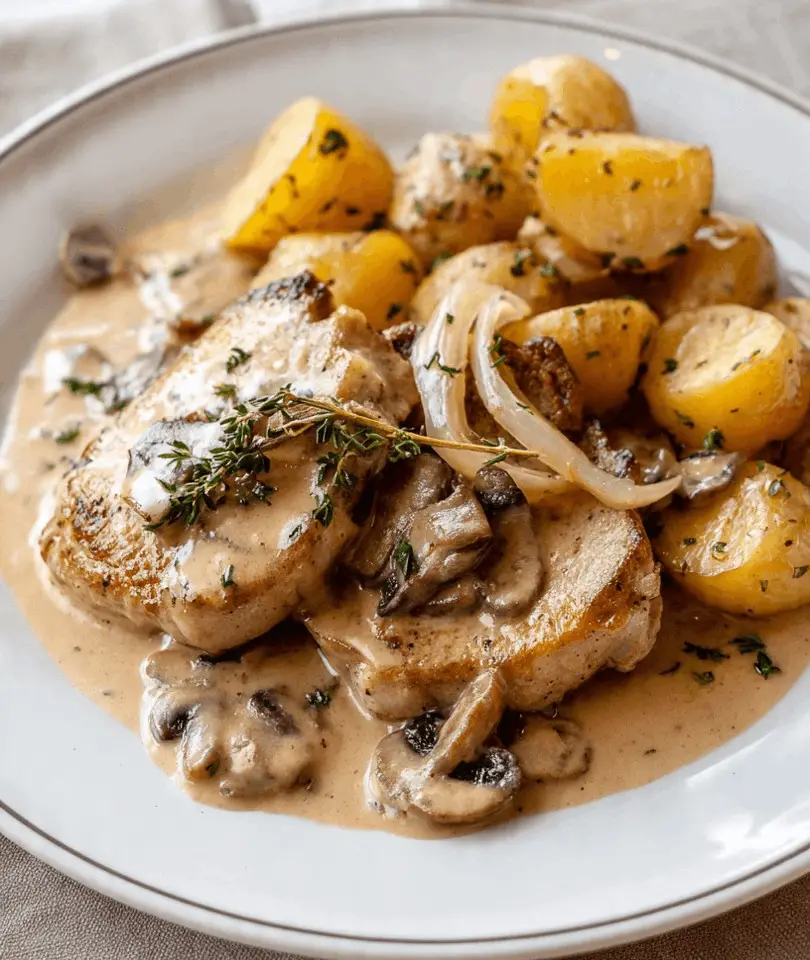 Crockpot Creamy Pork Chops and Potatoes