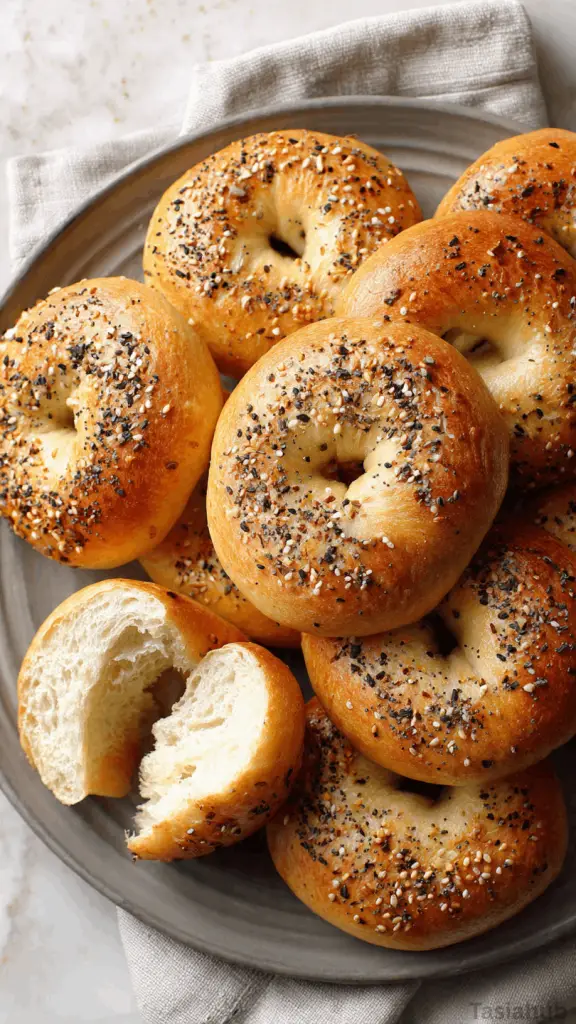 high protein bagel platter