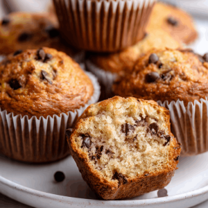 high protein banana muffins