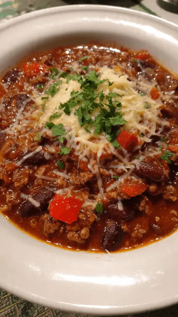 high protein chili dish