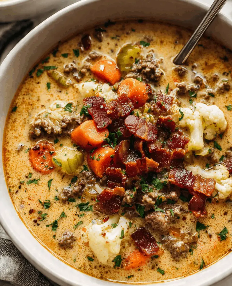 keto cheeseburger soup