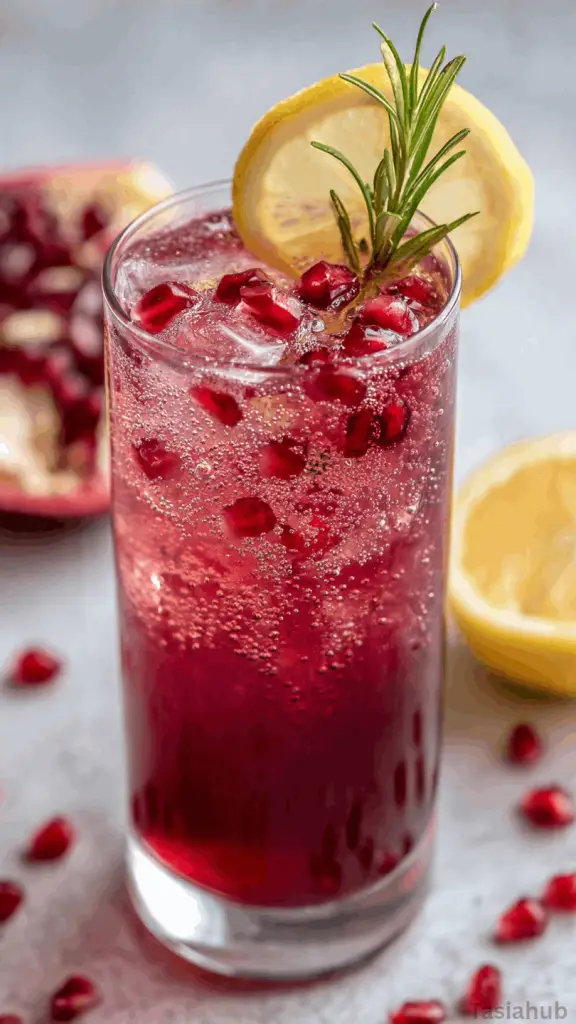 pomegranate gin fizz