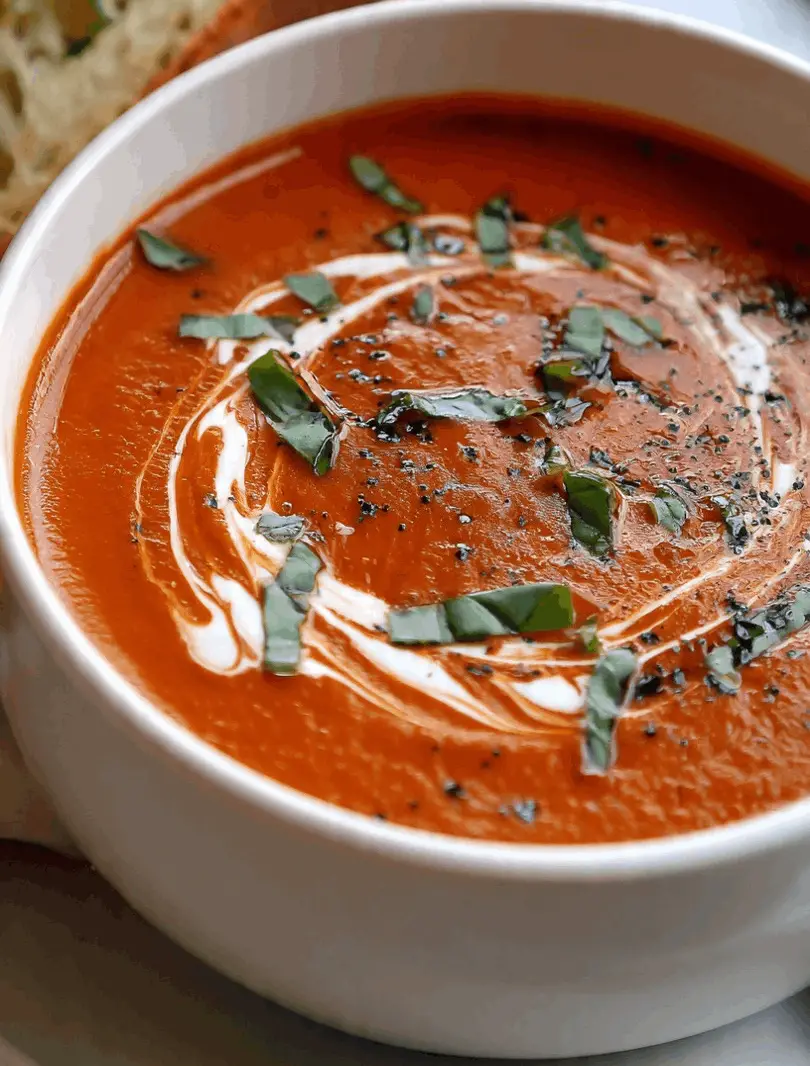 Creamy Roasted Tomato Basil Soup