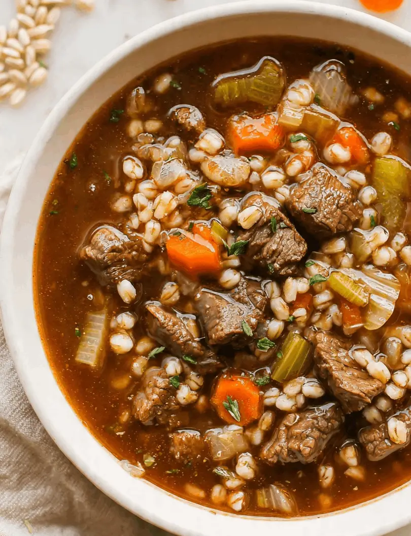 crockpot beef and barley soup