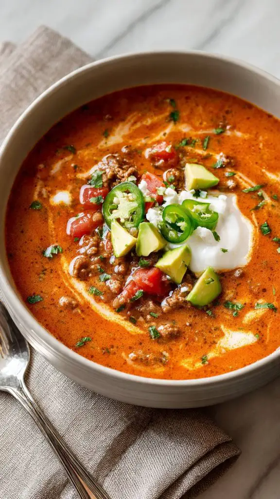 slow cooker keto taco soup 1