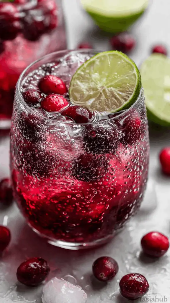 spiced cranberry mule drink