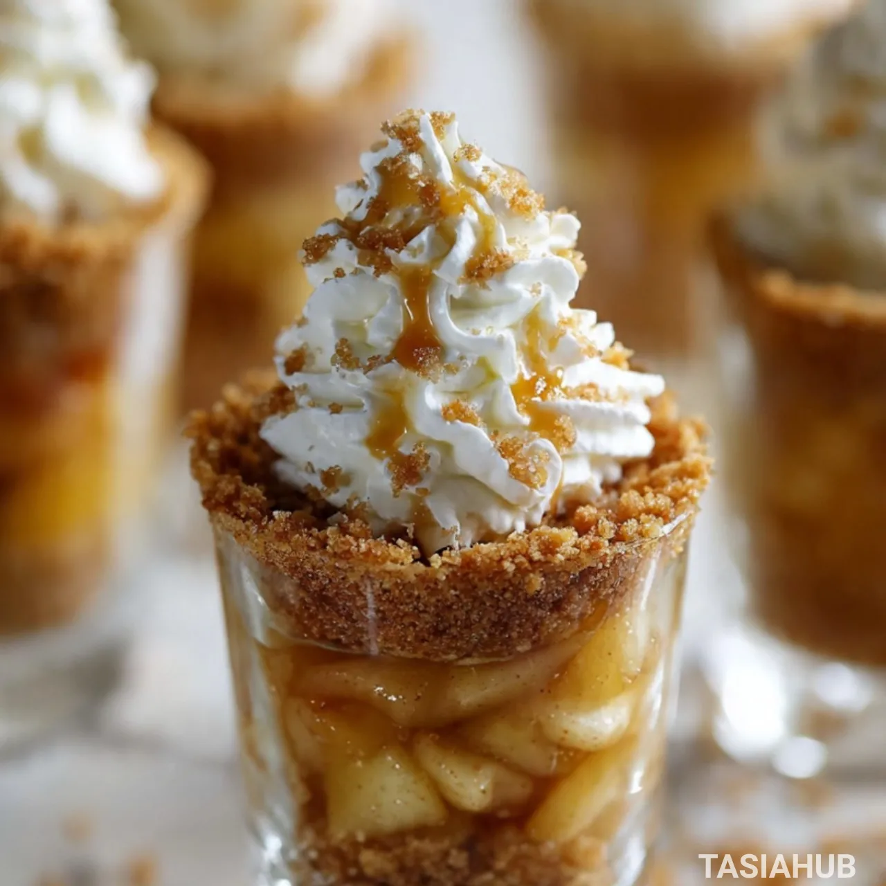 Apple pie in a cup