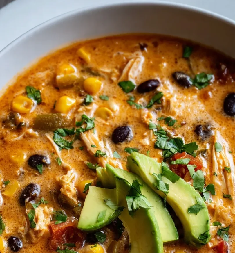 Crockpot Chicken Enchilada Soup