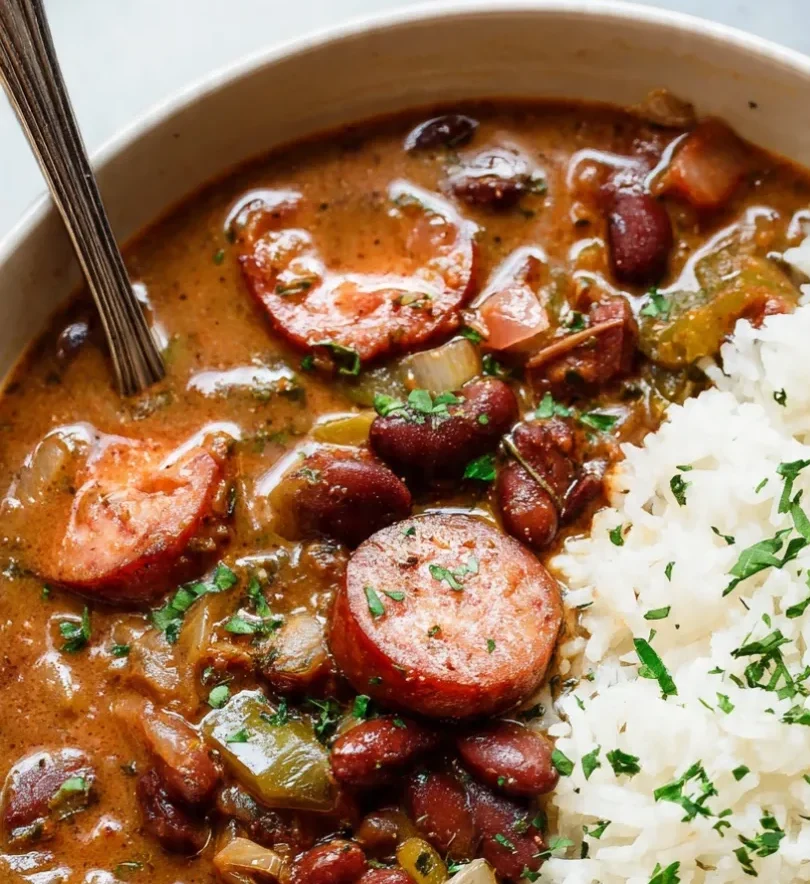 crockpot red beans and rice with sausage