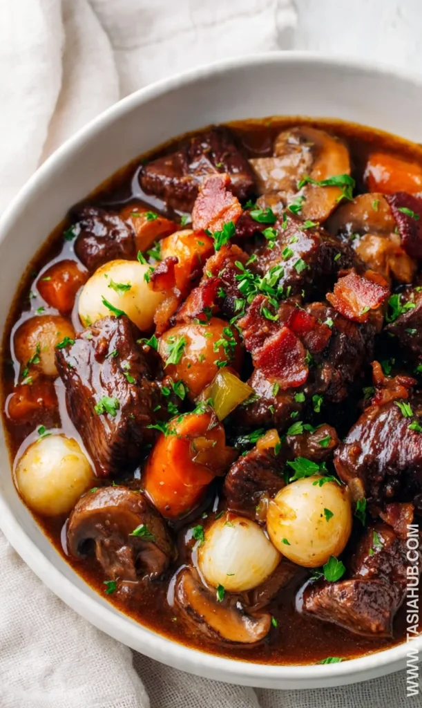 slow cooker beef bourguignon