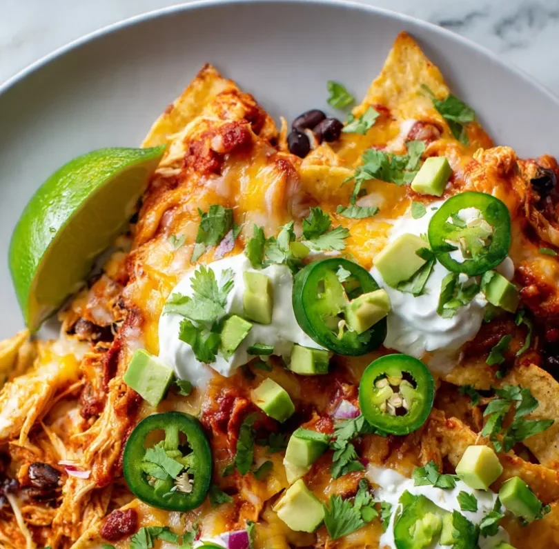 Crockpot Chicken Nachos