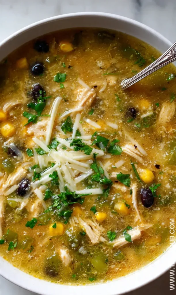slow cooker green enchilada chicken soup