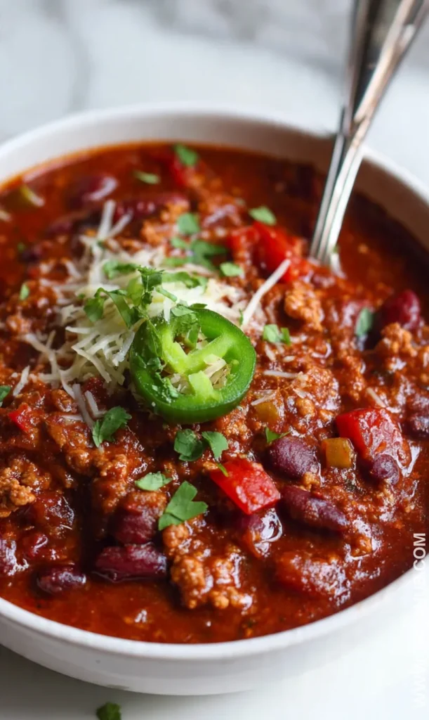 slow cooker ground turkey chili